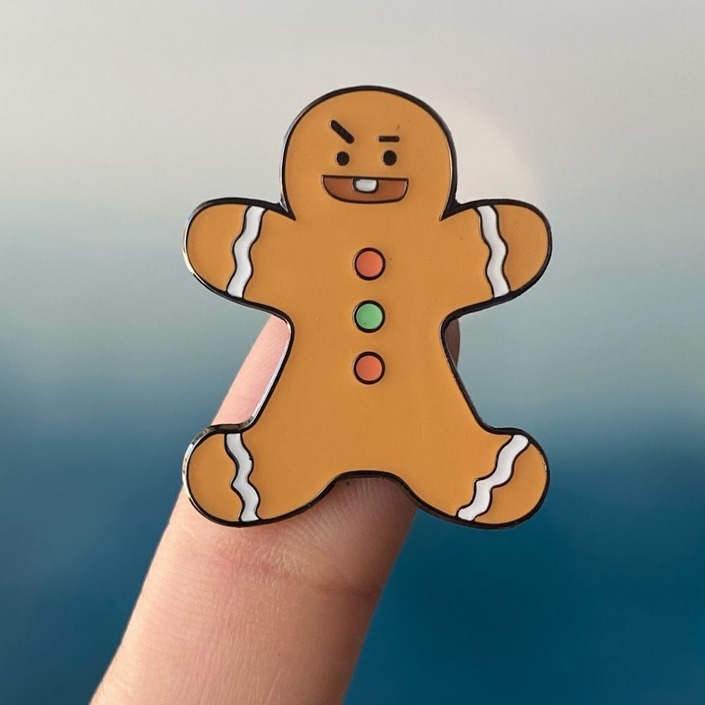 Gingerbread Man Enamel Pin/ Brooch Lapel